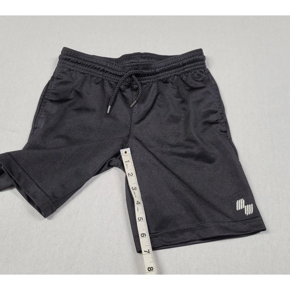 PLACE Sport Boy's Athletic Basketball Gym Black Drawstring Shorts Size S (5/6)